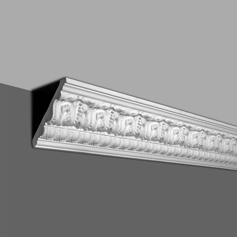 4-1/2 in x 3-15/16 in x 96 in Egg and Dart Acanthus Polyurethane Crown Moulding Pro PK 16 LF (Set of 2)
