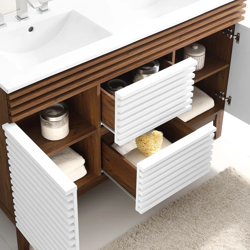 Trio Supply House Modway Render 48" Double Sink Bathroom Vanity