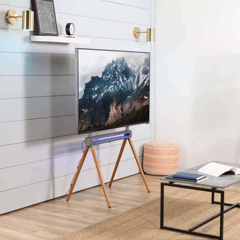 Vivo Easel Studio TV Stand with RGB Light
