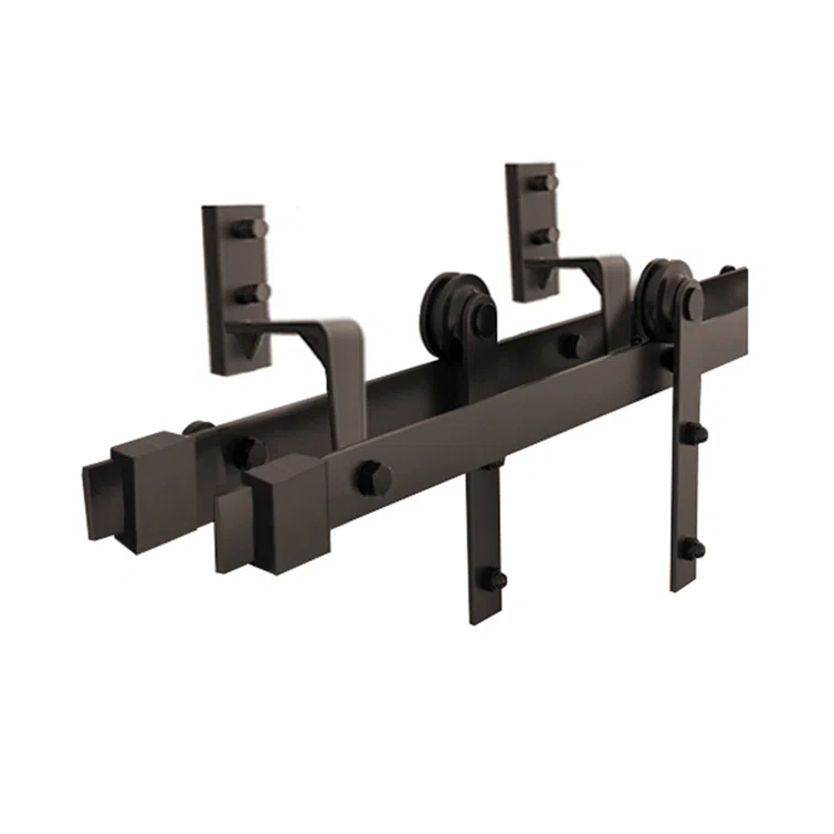 Calhome 84'' Solid Wood Paneled Painted with Installation Hardware Kit Barn Door