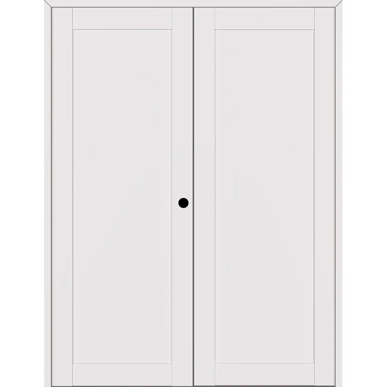 Belldinni 1 Panel Shaker Manufactured Wood Paneled Double Swing Interior Door