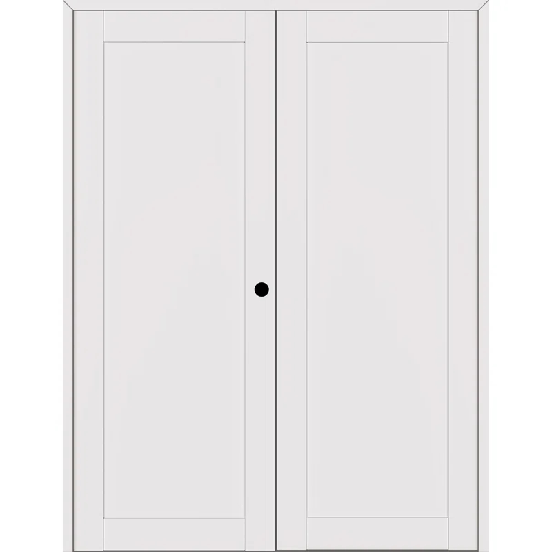 Belldinni 1 Panel Shaker Manufactured Wood Paneled Double Swing Interior Door