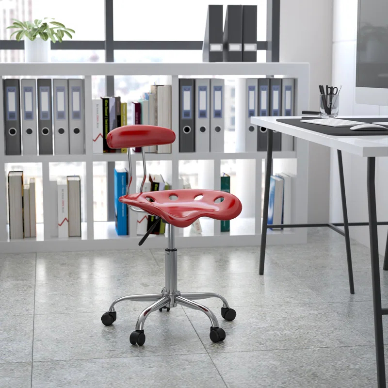 Flash Furniture Bonavant Adjustable Swivel Chair for Desk and Office with Tractor Seat