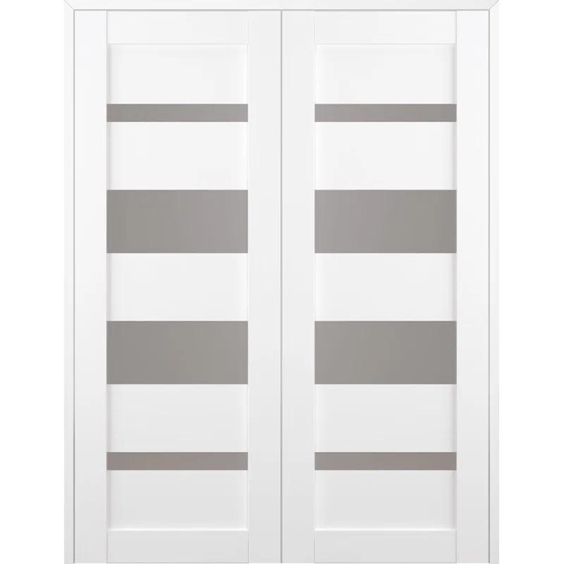 Belldinni Paneled Wood and Glass Prefinished Mirella Standard Door