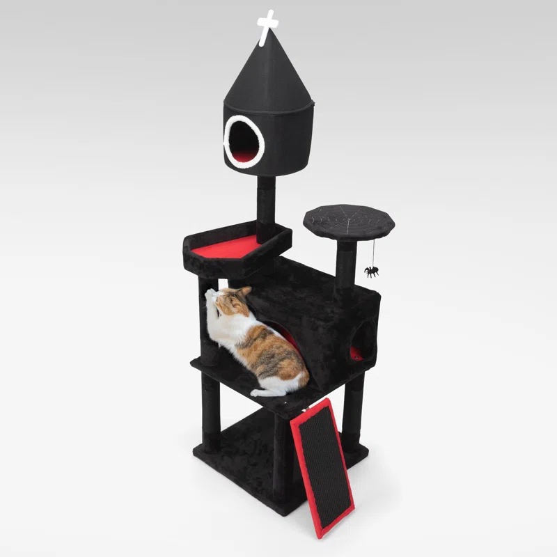 Tucker Murphy Pet™ Geilich Gothic 64'' H Cat Tree Tower with Coffin Bed