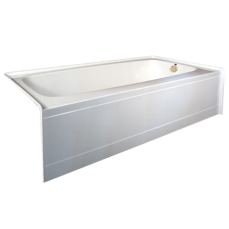 Hydro Systems Regan 72'' x 32'' Alcove / Tile In Soaking Acrylic Bathtub REG7232ATO-WHI-RH