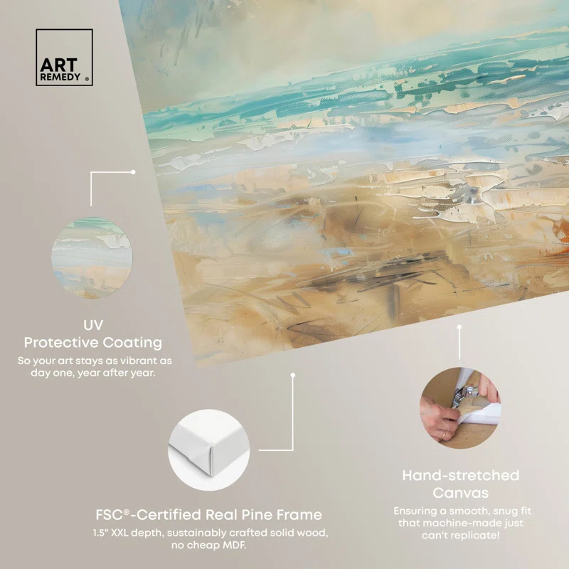 Art Remedy Beyond The Shore Beach Coastal Inspired Wall Art by Art Remedy