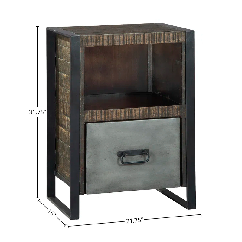 Hekman Office 22" Drawer Acacia File Cabinet