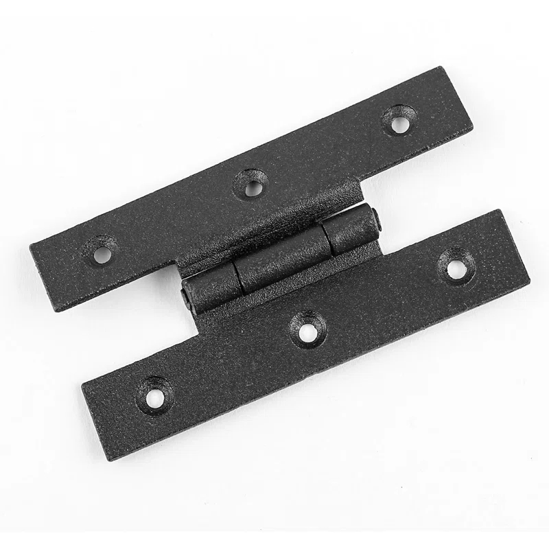 Black Wrought Iron Cabinet H Hinge 3.5" H 1/4" Offset Door Hinge