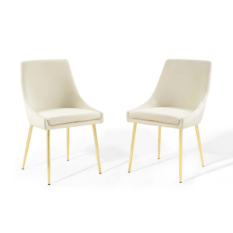 Modway Viscount Performance Velvet Dining Chairs (Set of 2)