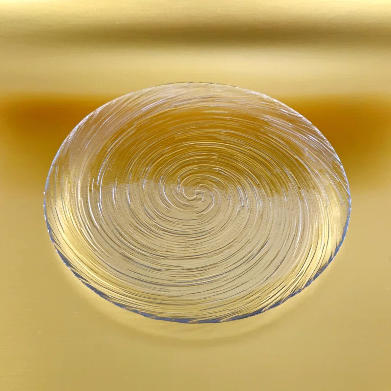 Wrought Studio™ Lyalya Glass Salad Plate Set of 12 (Set of 12)