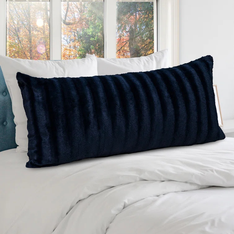Cheer Collection Faux Fur Throw Pillow