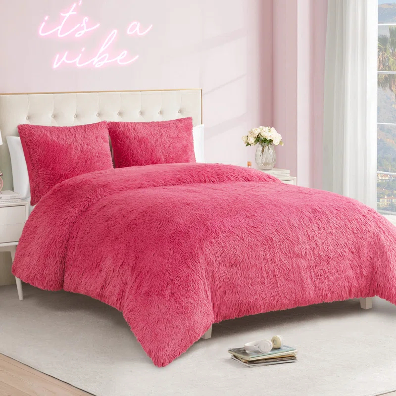 Juicy Couture Juicy Couture Shaggy Faux Fur Comforter & Shams Bedding Sets
