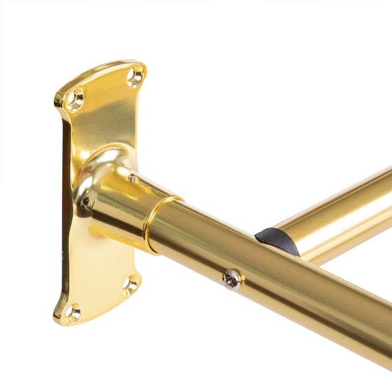 Utopia Alley Aluminum 61" D-Shape Fixed Shower Curtain Rod
