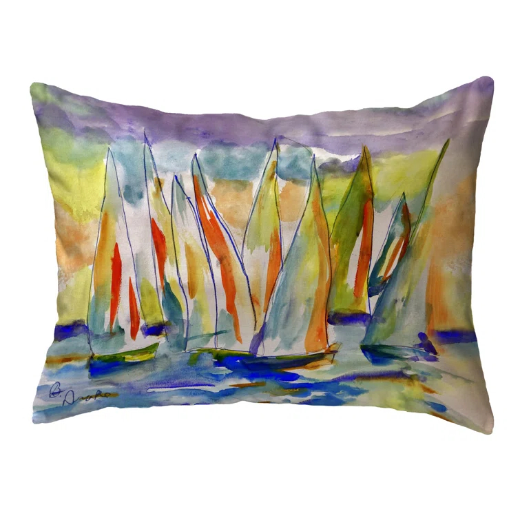 Betsy Drake Interiors Outdoor Rectangular Pillow Cover & Insert & Reviews | Wayfair