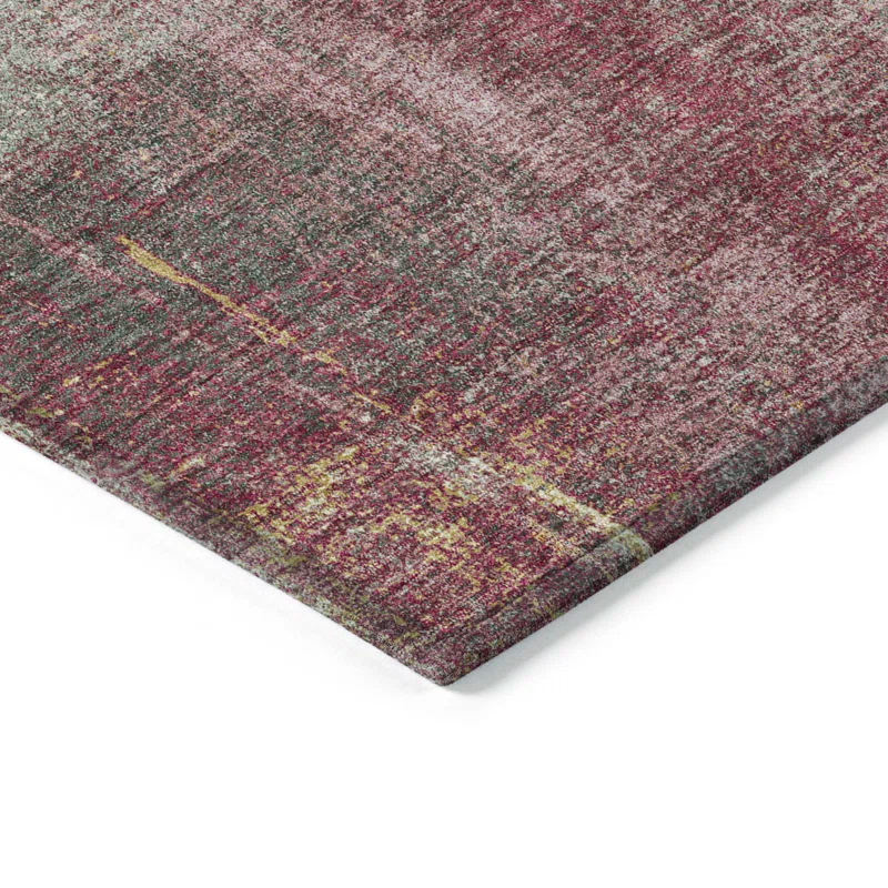 Machine Washable Indoor/Outdoor Chantille ACN1354 Blush Rug