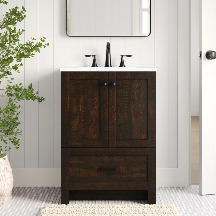 Lark Manor™ Soma 24'' Single Bathroom Vanity with Engineered Marble Top
