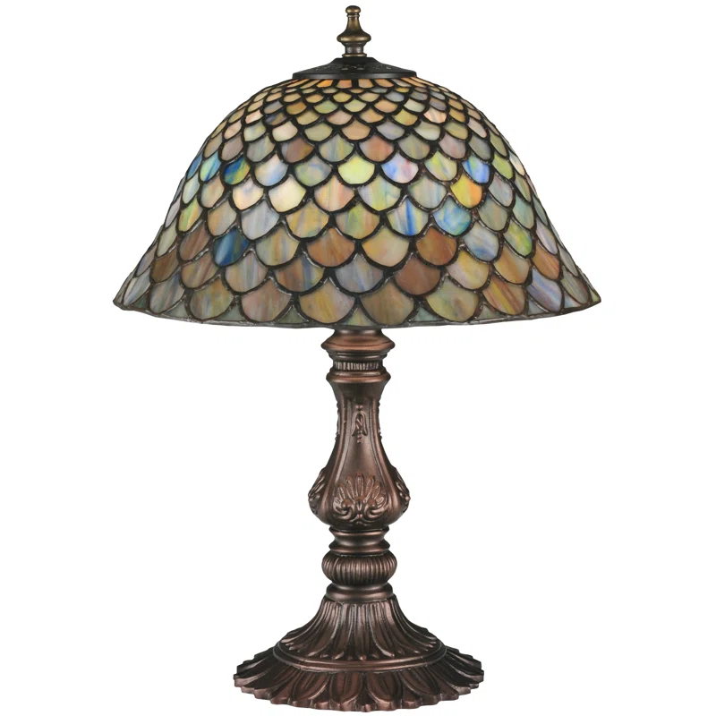 Meyda Tiffany & Stained Glass Metal Table Lamp