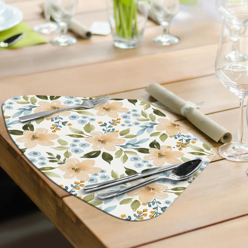 CounterArt Floral Wedge Placemat