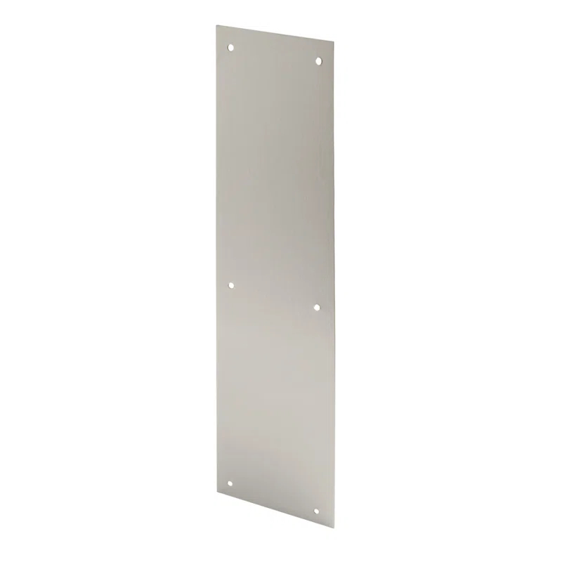 Prime-Line Door Push Plate, 4 in. x 16 in., Stainless (Single Pack)