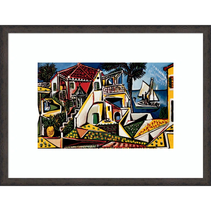 Amanti Fine Art Paysage Mediterranean by Pablo Picasso Solid Wood Custom Framed Wall Art Print