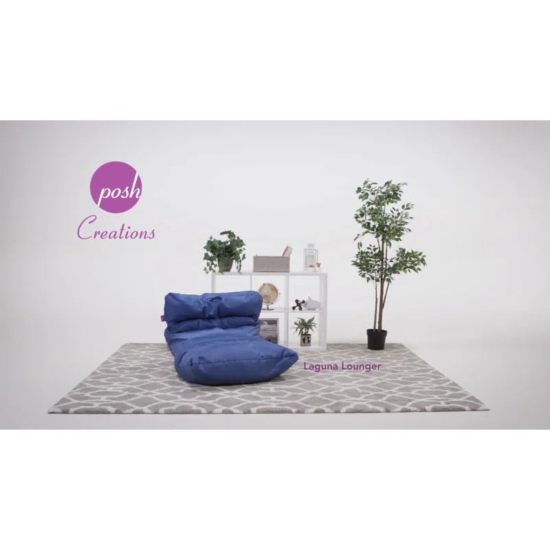 Posh Creations Bean Bag Chair Lounger Structured Seat for Kids, Teens and Adults, Comfy Chair for Gaming, Reading and Watching TV, Laguna Lounger, Multiple Colors and Fabrics