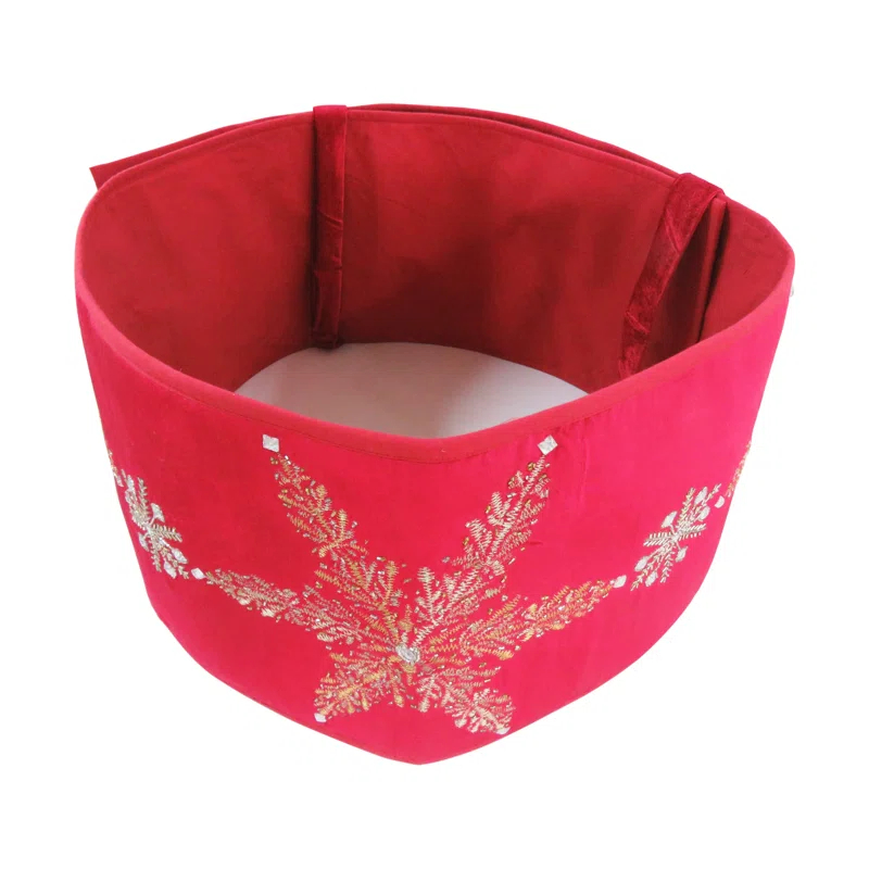 Snowflakes Handmade Adjustable Velvet Christmas Tree Collar