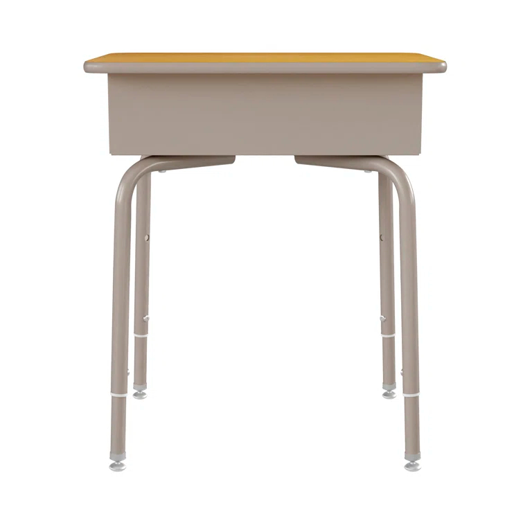 Flash Furniture Goddard Height-Adjustable Open Front Student Desk with Metal Book Box