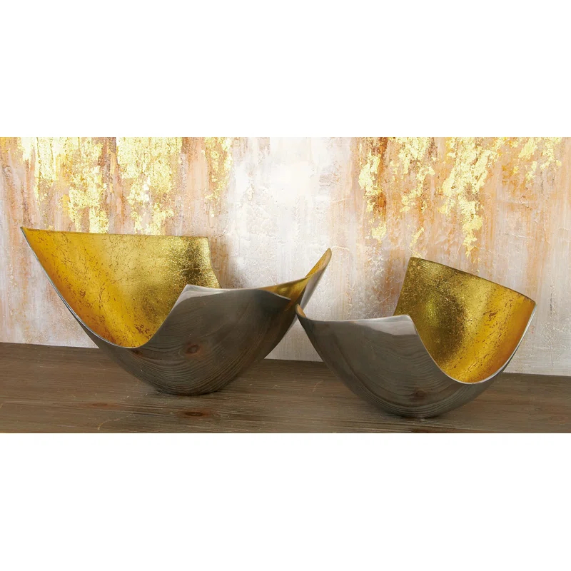 Mercer41 Borealis Aluminum Decorative Bowl 2