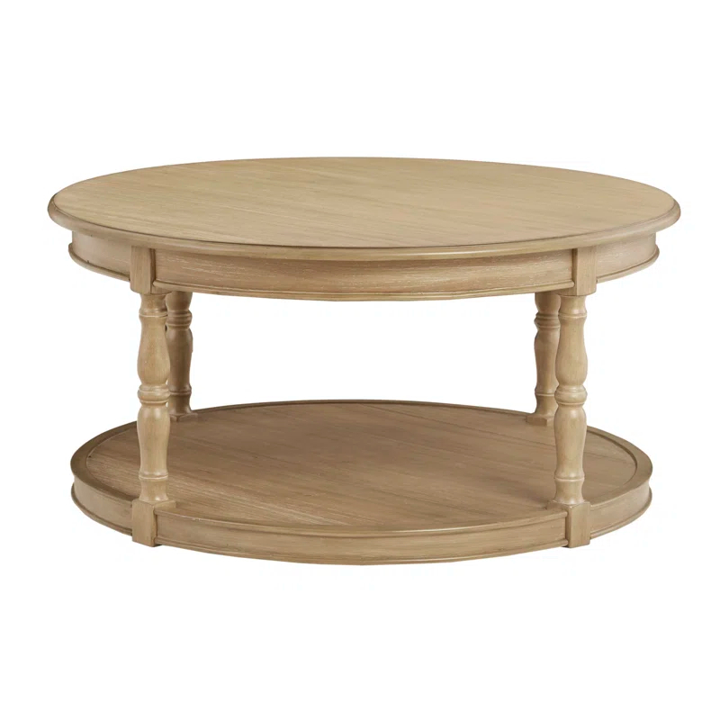 Martha Stewart Belden Round Coffee Table on Hidden Casters