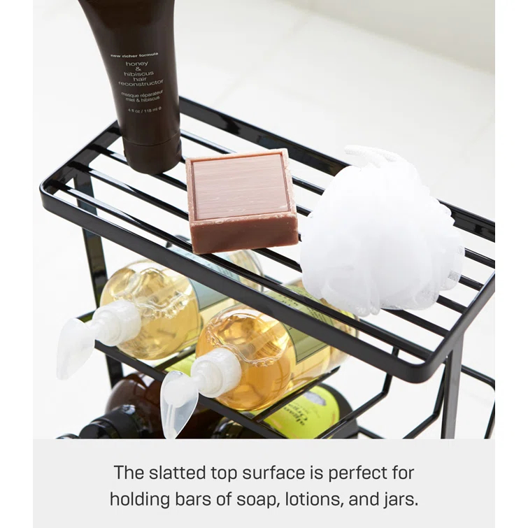 Yamazaki Home Tower Yamazaki Home Free Standing Shower Caddy - Bathroom Organizer Storage Holder, Steel