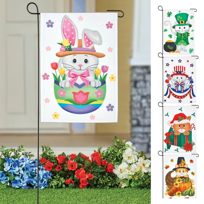 Arlmont & Co. Naiovy Double Sided 18'' H x 12.25'' W Polyester Animal Garden Flag