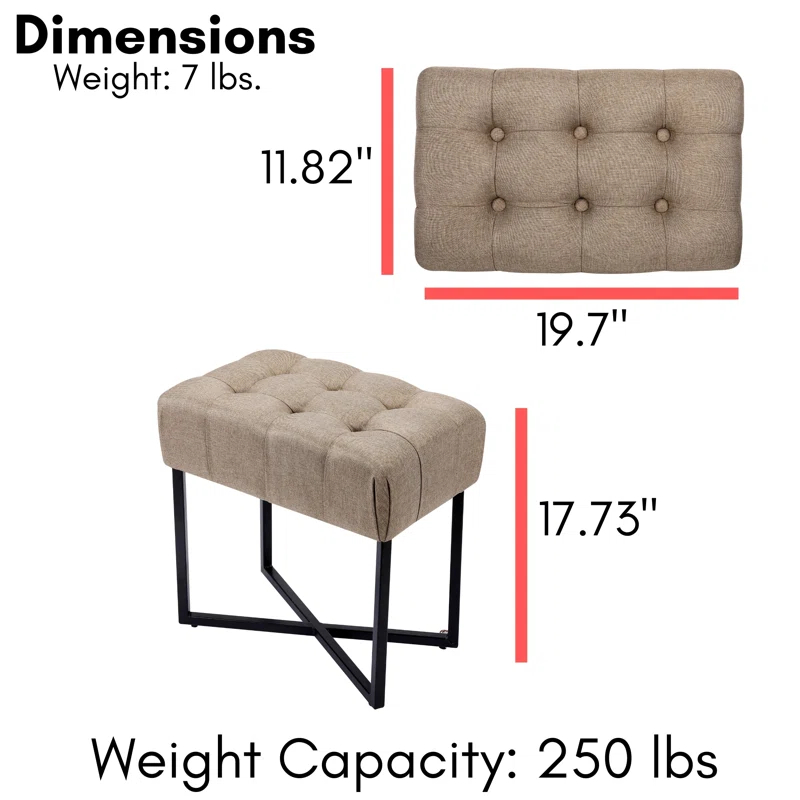 BirdRock Home Upholstered Ottoman