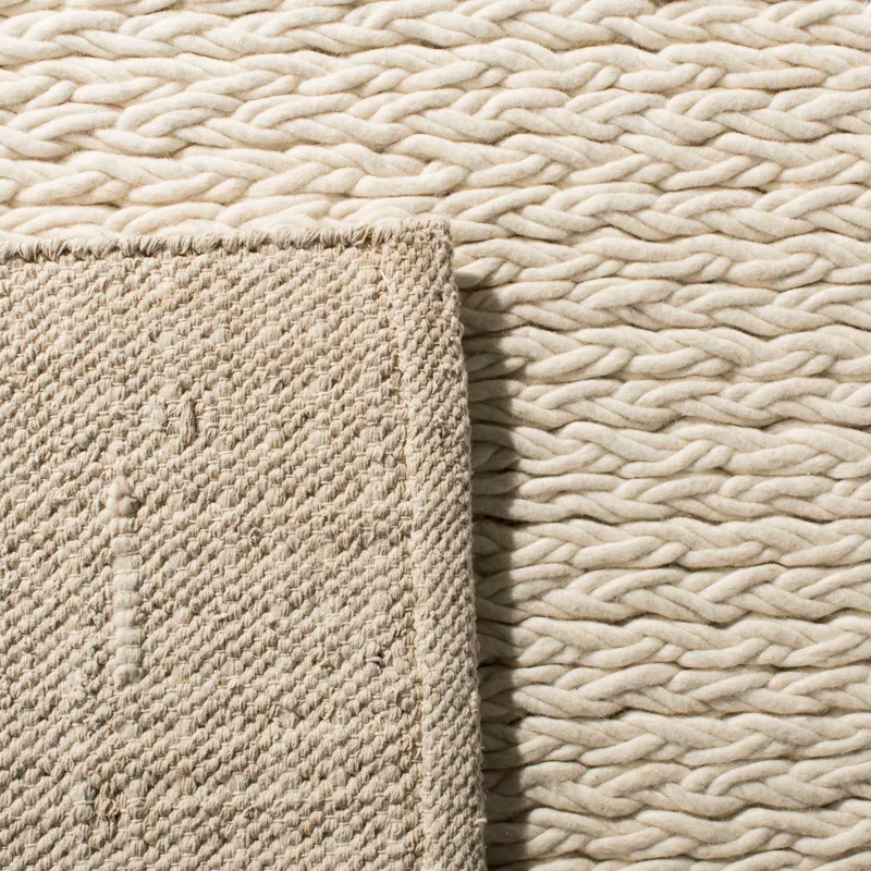 Gracie Oaks Martino Hand Woven Performance Solid Color Rug