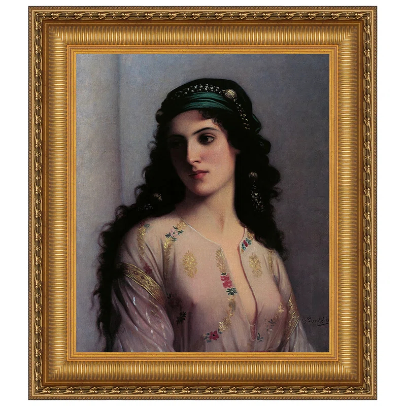 Vault W Artwork "Jewish Girl in Tangiers" by Charles Landelle Framed Print on Canvas