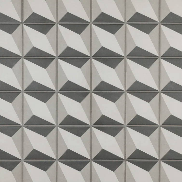 Merola Tile Twenties 4" x 4" Ceramic Patterned Wall & Floor Tile