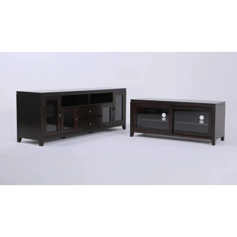 Simpli Home Cosmopolitan SOLID WOOD 72 inch Wide TV Media Stand For TVs up to 80 inches