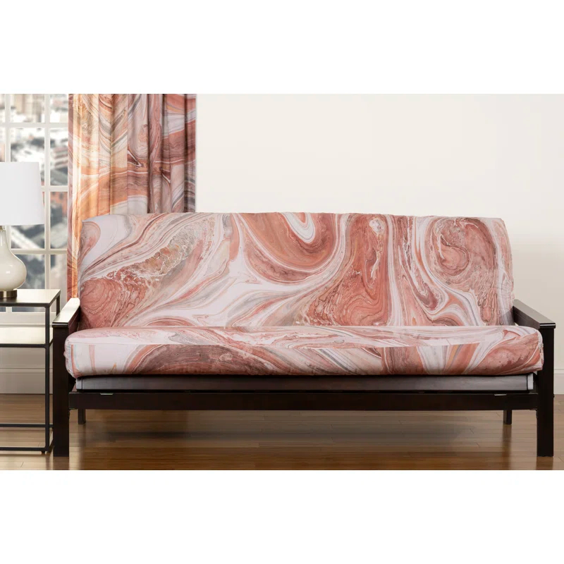 THE ART OF MARBLING Polyester Box Cushion Futon Slipcover