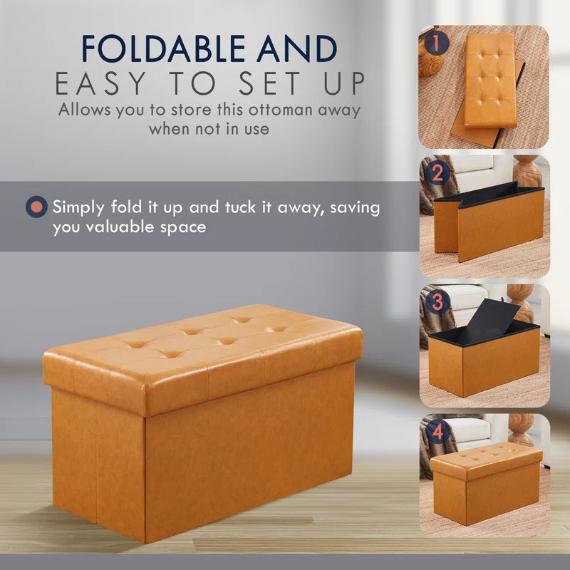 The Final Grab Inc. Faux Leather Ottoman