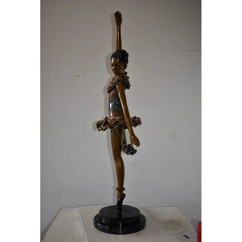 Winston Porter Brailen Ballet Dancer Ballerina Statue Size: 20" x 14" x 57"H