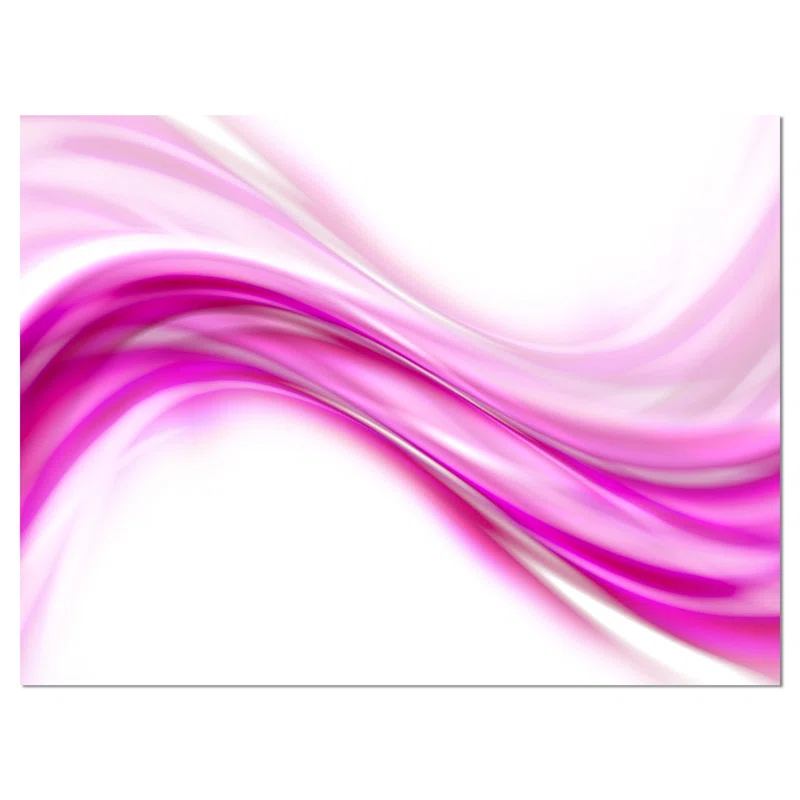 Design Art " Abstract Pink Downward Waves "