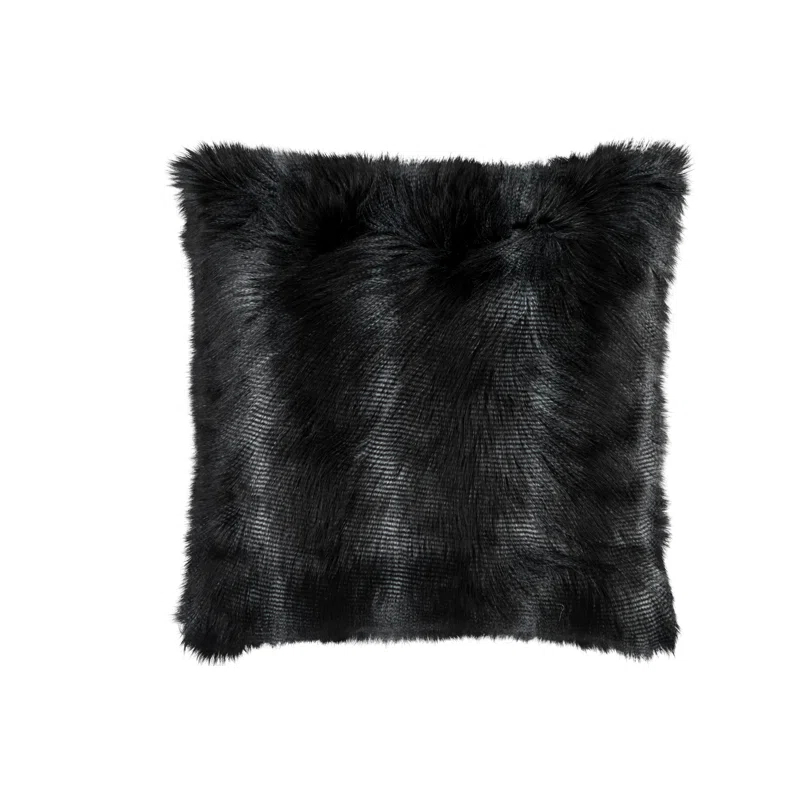 Lili Alessandra Faux Fur Feather Throw Pillow