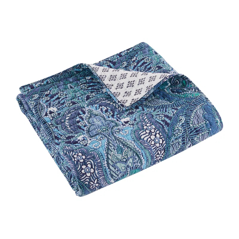 Levtex home Bellamy Teal Quilted Throw