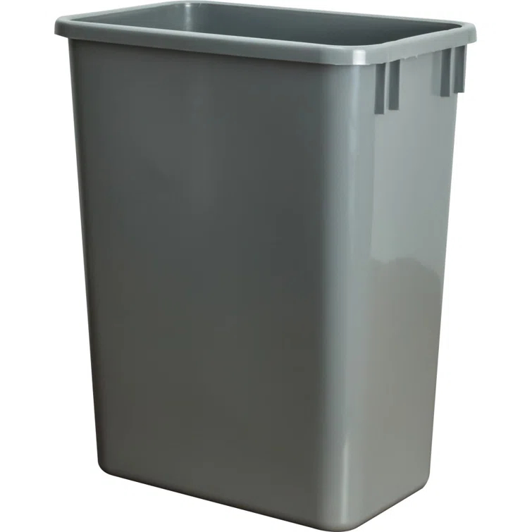 Hardware Resources Plastic Open Kitchen Trash Can