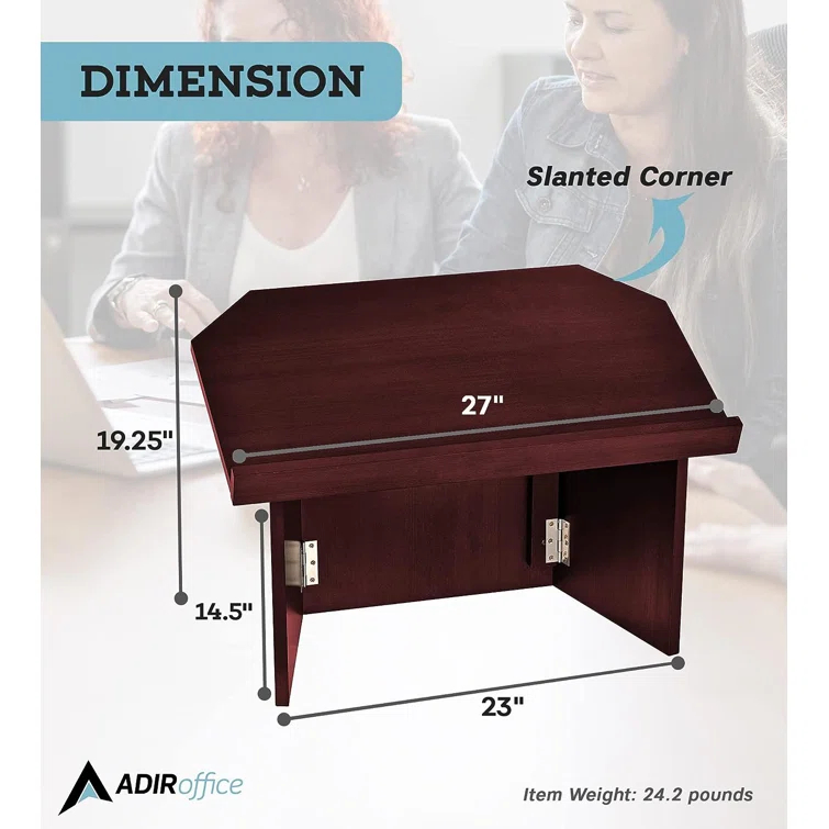 AdirOffice Adiroffice Foldable Tabletop Podium Presentation Lectern