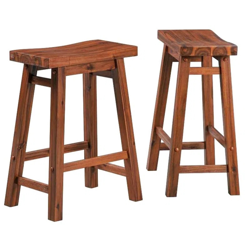 NIHAISHI Backless Saddle Kitchen Counter Stool ,Set of 2