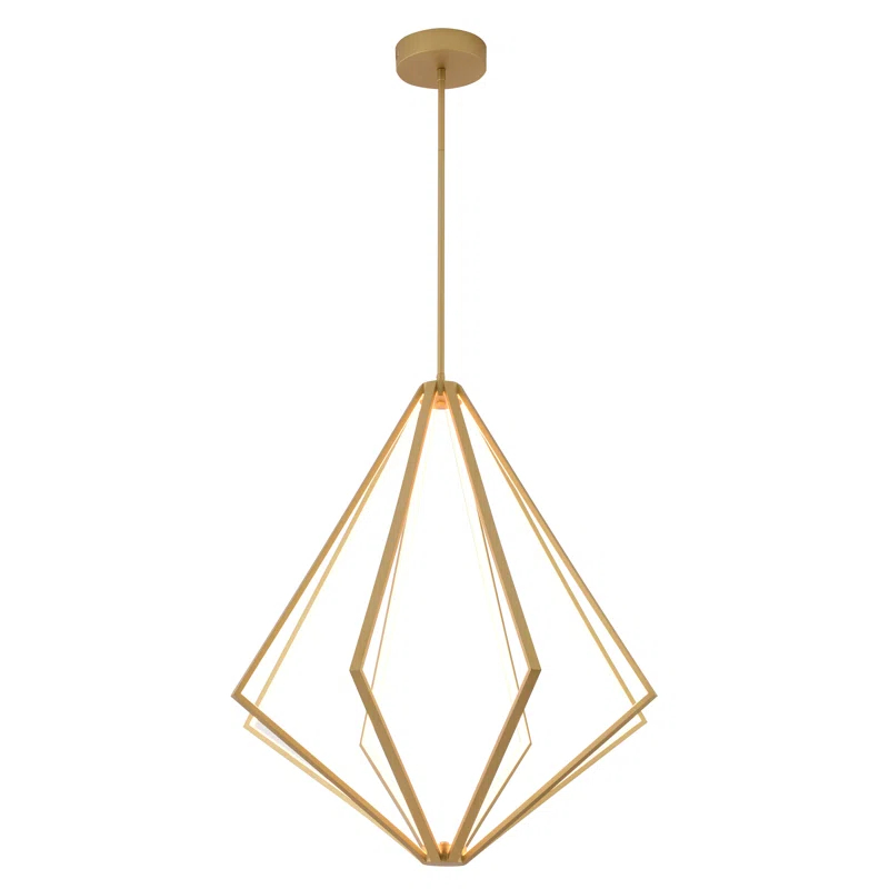 8-Light LED Gold Diamond LED Chandelier With Silicone Diffusers