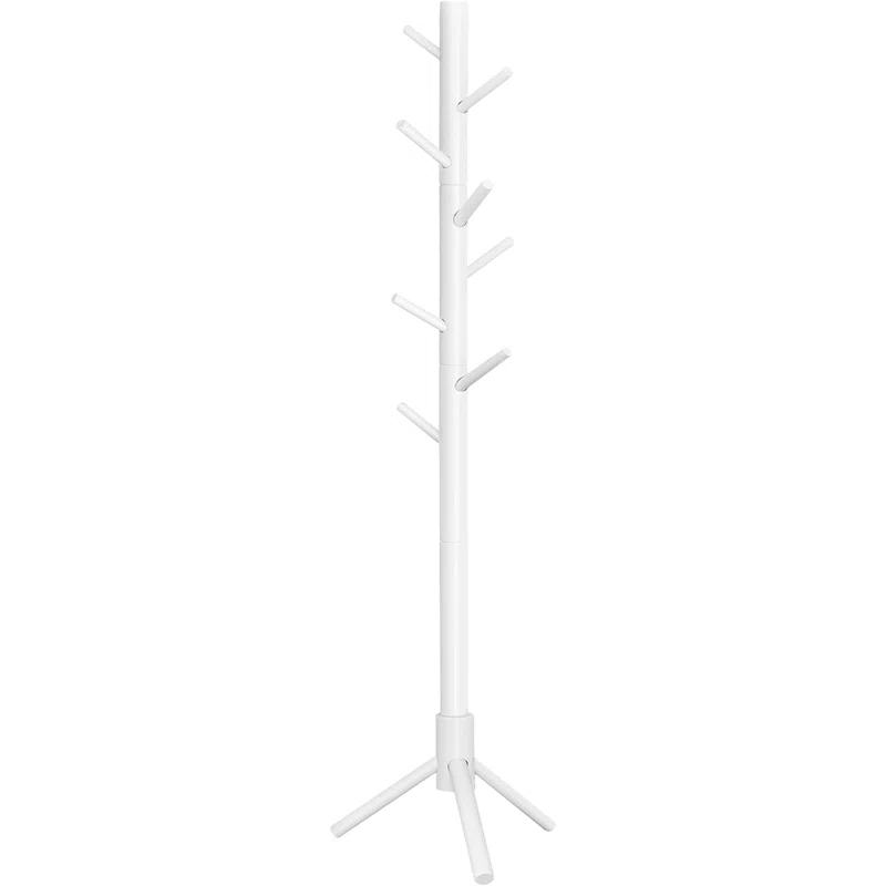Solid Wood Freestanding 8 - Hook Coat Rack