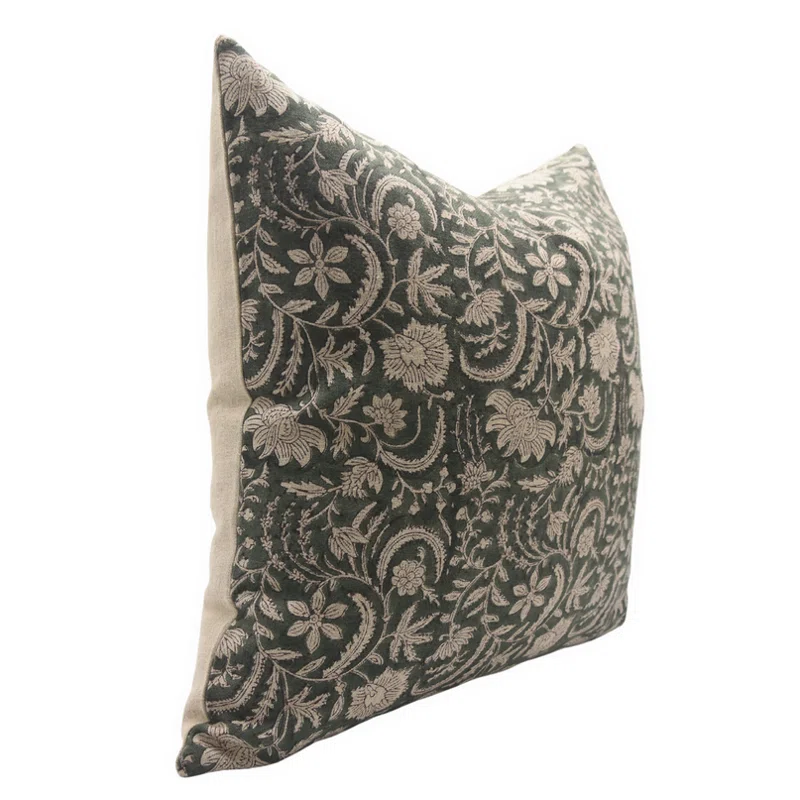 Fabdivine Floral Linen  Pillow Cover for Indoor/Outdoor