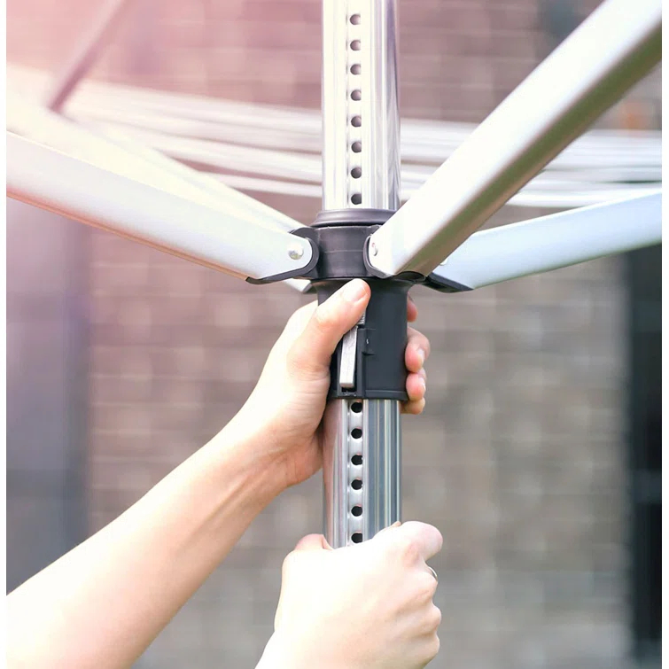 Brabantia Brabantia Lift-O-Matic Outdoor Clothesline 197 Feet (60m) of Drying Space, with Metal Ground Spike and Protective Cover